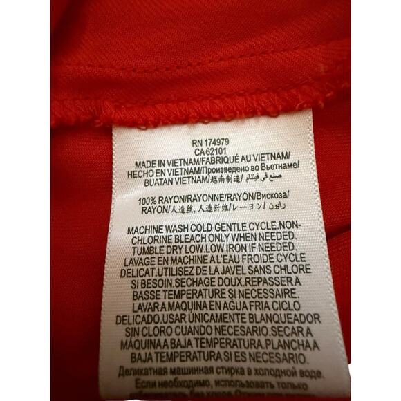 BCBGENERATION NWT $108 WOMENS BELL SLEEVES WRAP Dress Red XXS Rayon, Midi - Picture 7 of 10